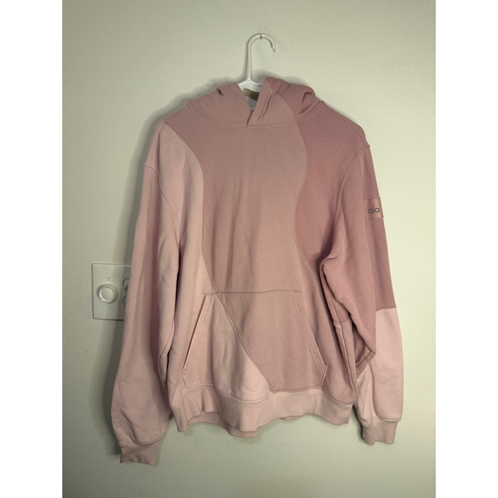 Alo Make Waves Hoodie Sunset Pink Tonal Size Xs Unisex